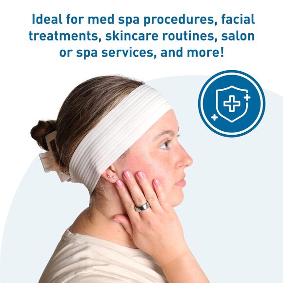 9747 Disposable Medical & Spa Headbands - 200 Count, Easy Closure